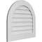 Ekena Millwork Round Top Surface Mount PVC Gable Vent: Non-Functional, w/ 3-1/2"W x 1"P Standard Frame, 28"W x 26"H GVPRT28X2601SN - alternate 2